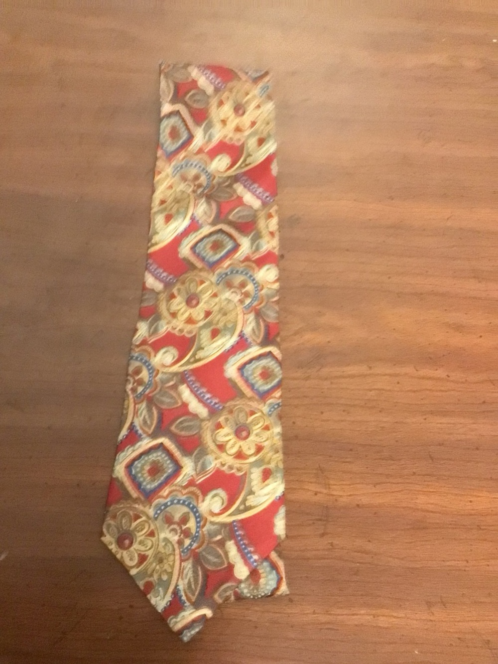 Christian Dior Monsieur red printed Vintage tie